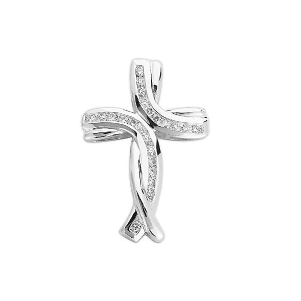 White Gold Cross Pendant