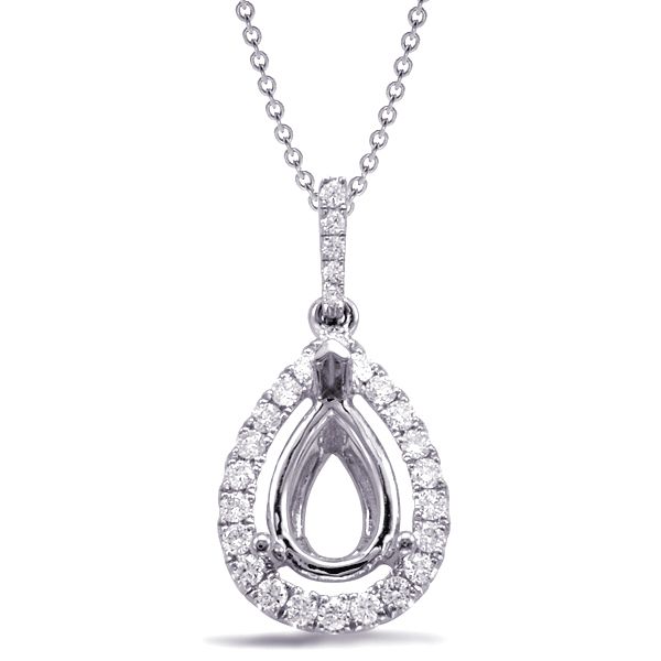 Diamond Pendant For 5x3mm Pear Center