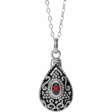 Tear Ash Holder Birthstone Necklace