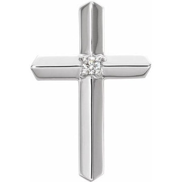 Solitaire Cross Pendant