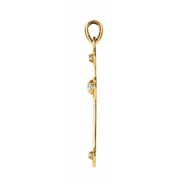 Grooved Cross Pendant