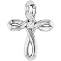 Solitaire Cross Pendant
