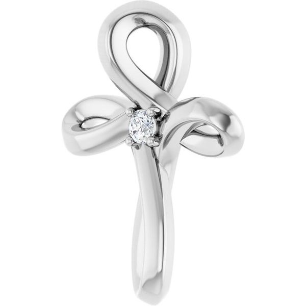 Solitaire Cross Pendant