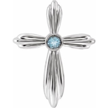 Bezel-Set Cross Pendant