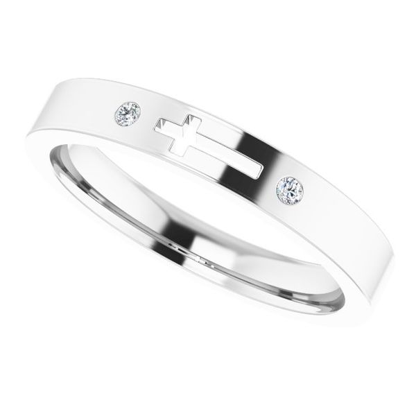 Pierced Cross Stackable Ring