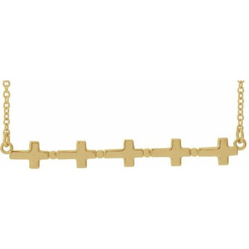 Sideways Cross Bar Necklace