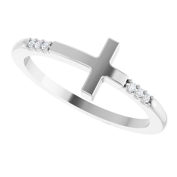 Stackable Sideways Cross Ring