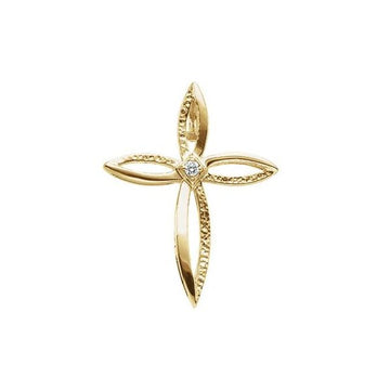 Solitaire Cross Pendant